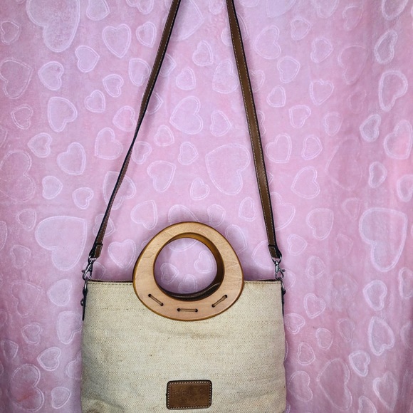 Relic Brand Safari purse handbag 👜 wooden handles - Picture 6 of 8